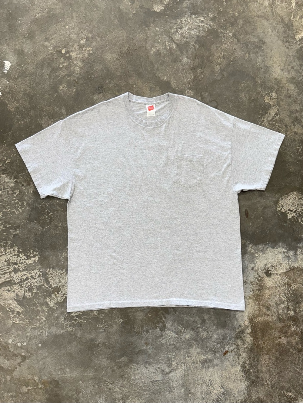 Vintage Hanes Pocket Tee XL Gray Heavyweight